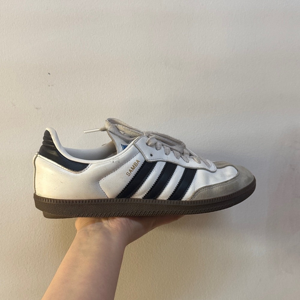 Adidas White and Black Samba Sneakers